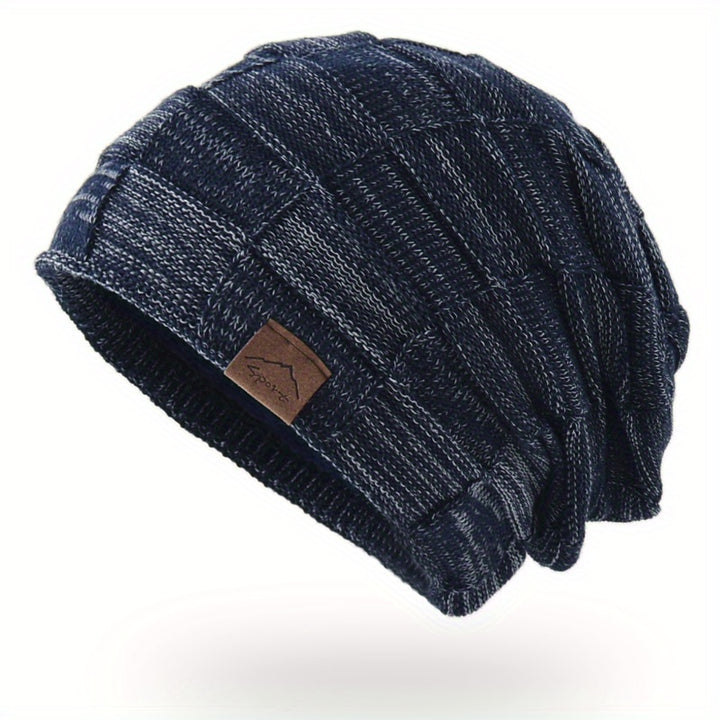 1pc Beautiful machine-knitted wool hat, versatile and comfortable men's model for autumn and winter.