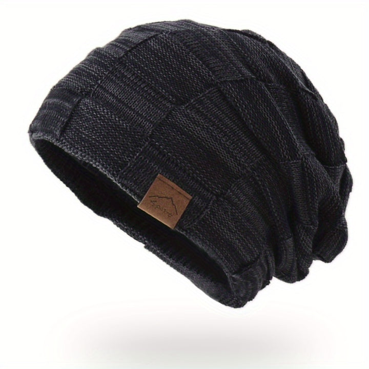 1pc Beautiful machine-knitted wool hat, versatile and comfortable men's model for autumn and winter.