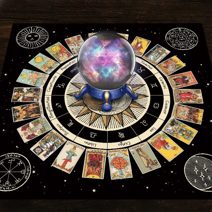 Tarot Sun and Moon Home Decoration  Tablecloth  Divination Altar Board Game Lucky Scarf  Cloth