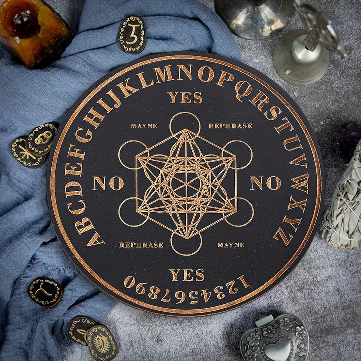 1pc, Wooden Pendulum Board For Divination Meditation, Metaphysical Altar Crossing Car Crystal Base, Home Decoration Sign